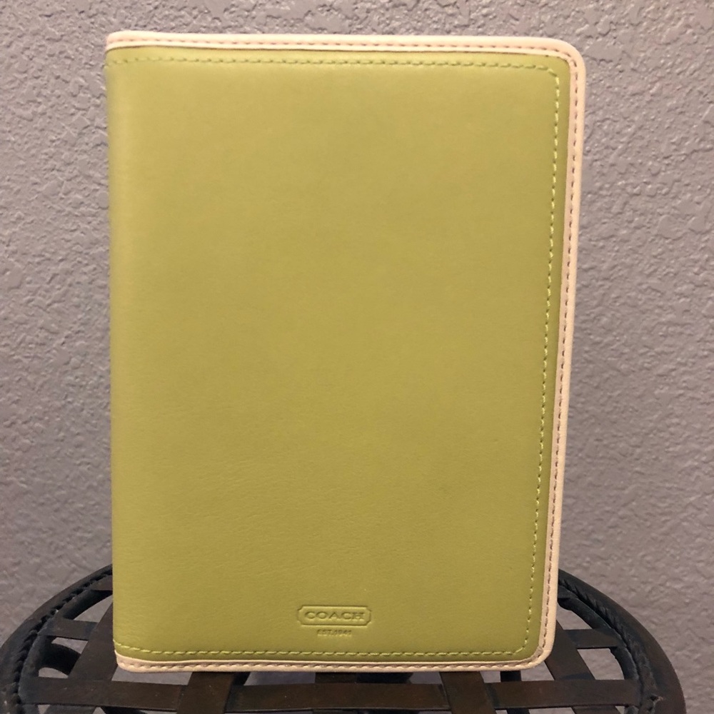 COACH Lime Green Leather Photo Album